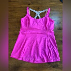 Lululemon | Pow Pink Metallic Silver Optimal Tank nwot